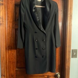 Brooks Brothers Black Satin Lapel Blazer